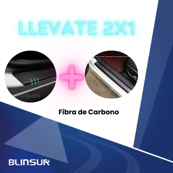 Protección Fibra De Carbono Para Estribos Y Cajuela Genérico