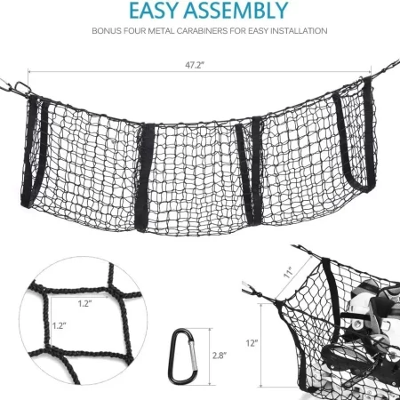 Mictuning Red De Almacenamiento De 3 Bolsillos Para Cajuela - Image 4