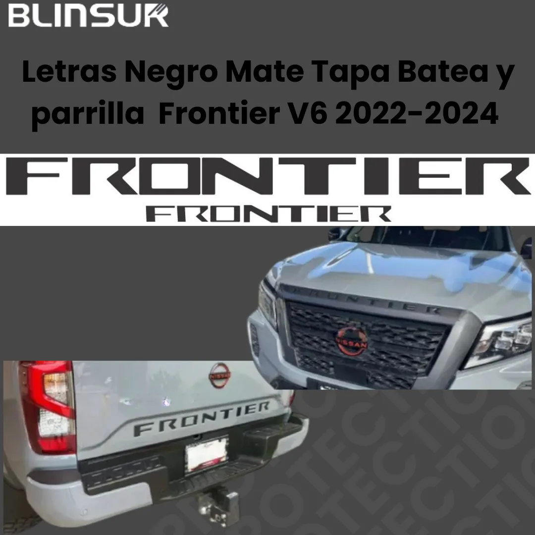Letras Negro Mate Tapa Batea/parrilla Frontier V6 2022-2024 - Image 4