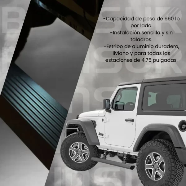 Estribos Electricos Rc Para Jeep Jl 2 Puertas 2018 - 2024