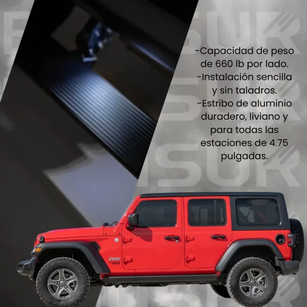 Estribos Electricos Rc Para Jeep Jl 4 Puertas 2019 - 2024