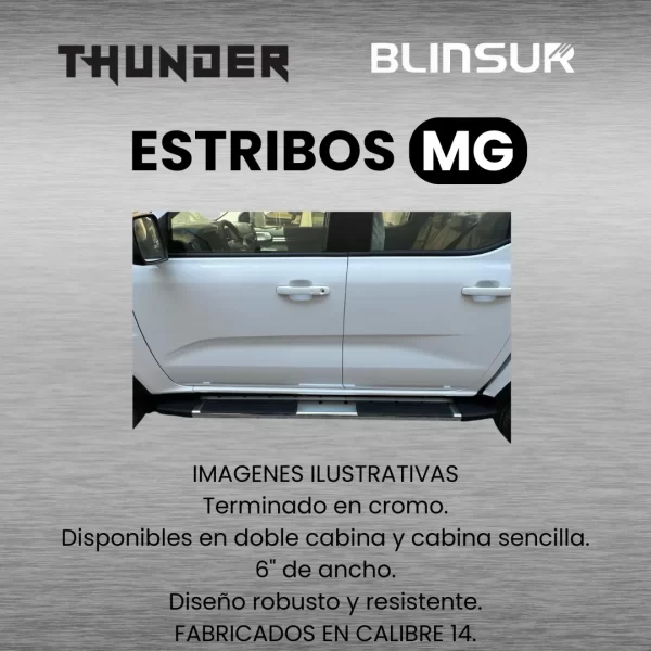 Estribos Mg Para Toyota Hilux 2016 - 2023 Doble Cabina