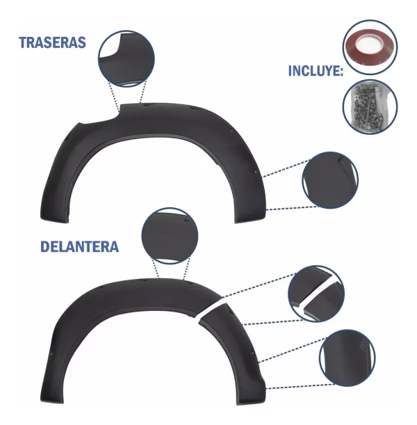 Cantoneras Sim Tornillo Para Toyota Hilux Revo 2015 Al 2017
