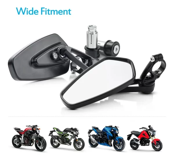 Espejos De Motocicleta Laterales De 3 Pulgadas De Mictuning