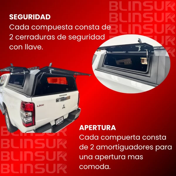Caseta Camper De Aluminio Para Ford Ranger 2023-2025