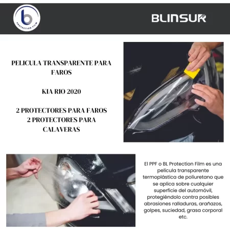 Sticker Protección Ppf Faros Compatible Con Kia Rio 2020 - Image 4