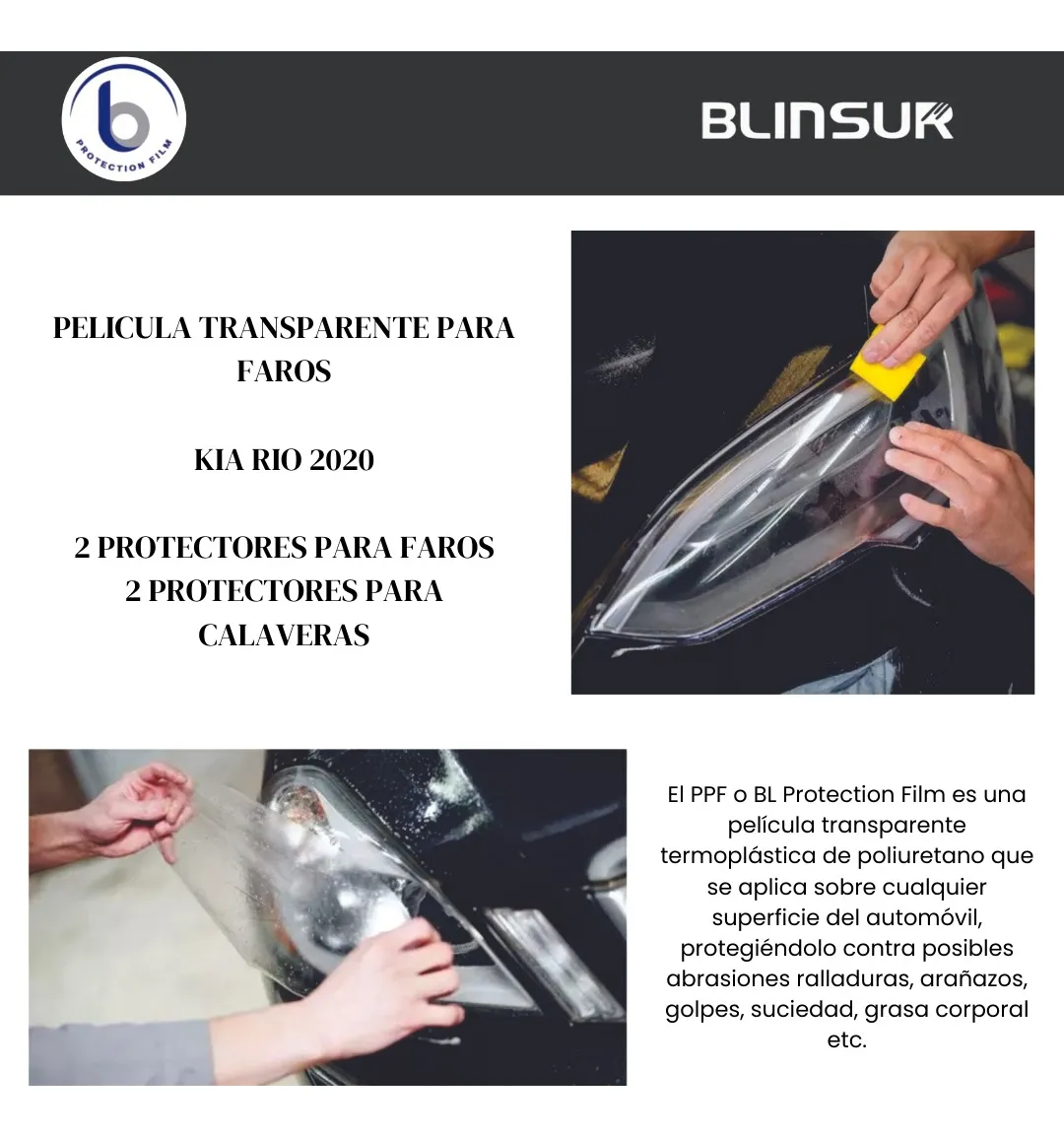Sticker Protección Ppf Faros Compatible Con Kia Rio 2020 - Image 4