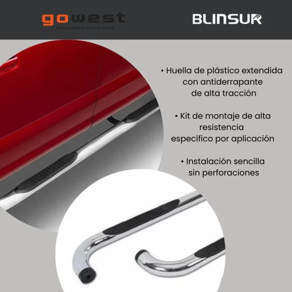 Estribos Redondos Dodge Durango 2011 - 2020 Acero Inoxidable