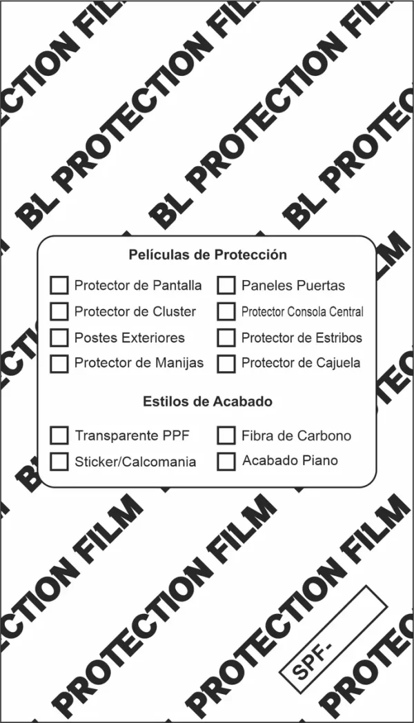 Protector De Película Protection Film Para Aveo 2025