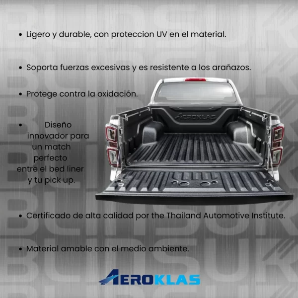 Bed Liner Sobre Riel Toyota Hilux 2023 - 2024 Doble Cabina