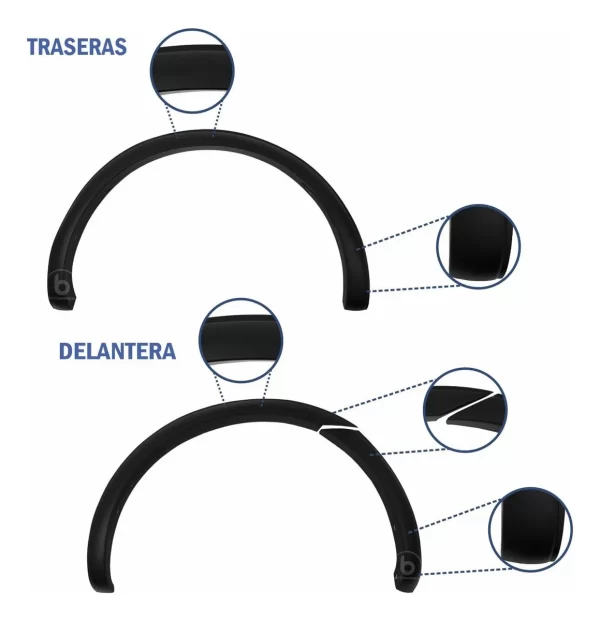 Cantoneras Lisas 3pLG Compatibles Con Ranger 2021 Al 2024