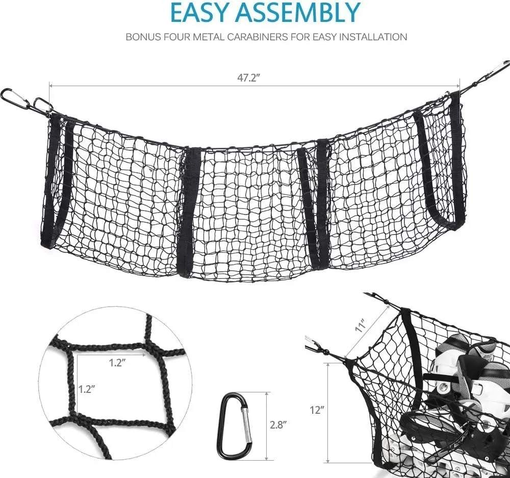 Mictuning Red De Almacenamiento De 3 Bolsillos Para Cajuela - Image 4