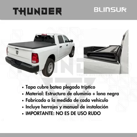 Tapa Cubre Batea Soft Tri Fold Nissan Np 300 2015 - 2019 - Image 4
