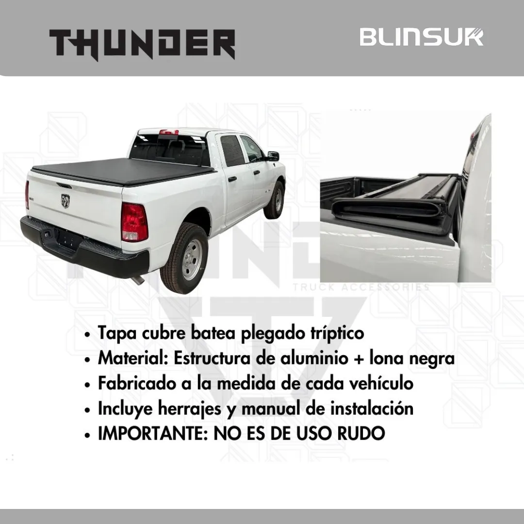 Tapa Cubre Batea Soft Tri Fold Ford Ranger 2012 - 2019 - Image 4