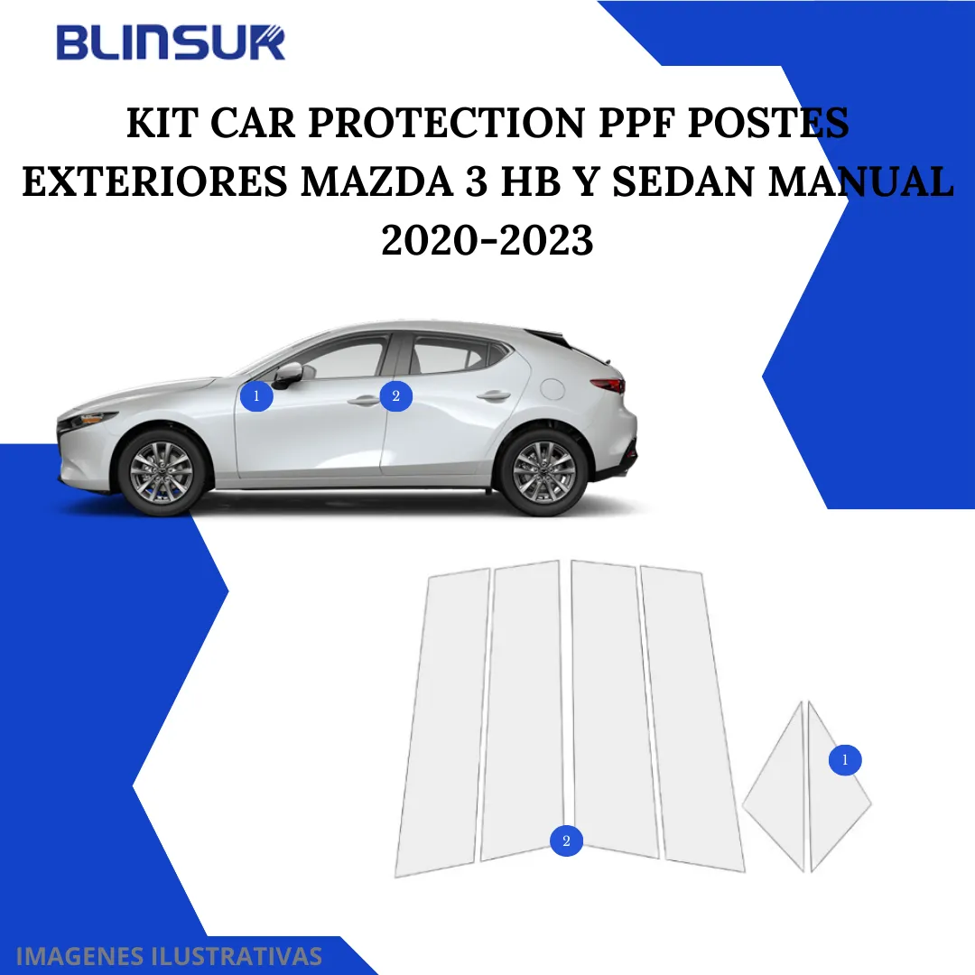 Kit Car Ppf Y Fibra De Carbono Mazda 2 20-23 Hb/sedan Manual - Image 4