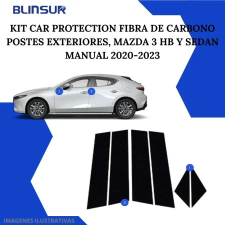 Kit Car Ppf Y Fibra De Carbono Mazda 2 20-23 Hb/sedan Manual - Image 4