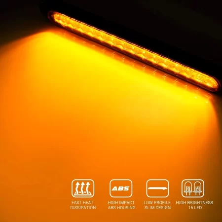 Luz 15 Led De 10 Pulgadas Marcador Trasero Y Señal De Giro - Image 4