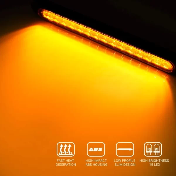 Luz 15 Led De 10 Pulgadas Marcador Trasero Y Señal De Giro