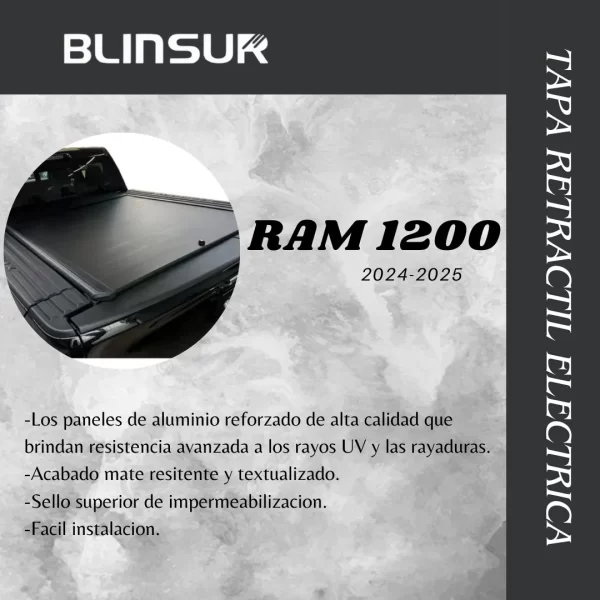 Tapa Retractil Electrica C/control Para Ram 1200 2024/2025