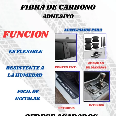 Protecciòn De Estribos Fibra De Carbono Toyota Yaris Diseño9 - Image 4