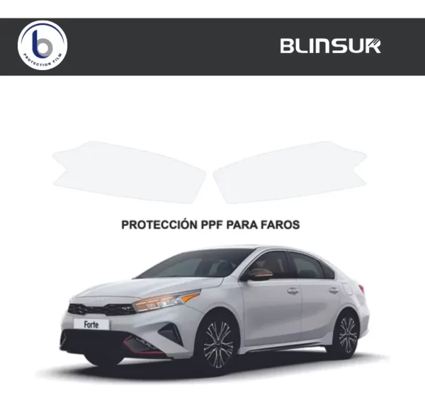 Sticker Protección Ppf Faros Compatible Con Kia Forte 2023