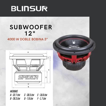Subwoofer 12 Pulgadas Doble Bobina 4000w - Image 4