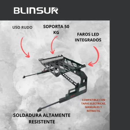 Roll Bar C/ Canastilla Nissan Np300 / Frontier 2015 - 2024 - Image 4