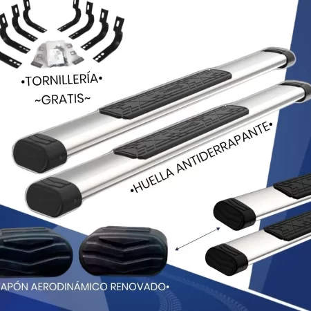 Estribos Bronx Nissan D22 2009-2015 Cabina Sencilla Cromo - Image 4