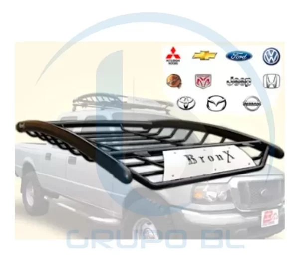 Canastilla Bronx Portaequipaje Universal 103cm X 123cm Negro