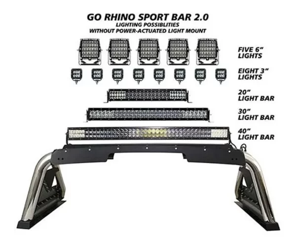 Roll Bar Go Rhino Sport Bar 2.0 Ram 2500 3500 2010-2017 Inox