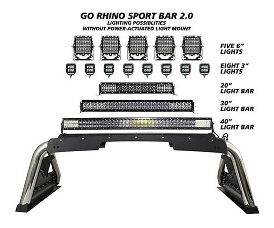 Roll Bar Go Rhino Sport Bar 2.0 F250 Super Duty 09-2020 Inox - Image 4
