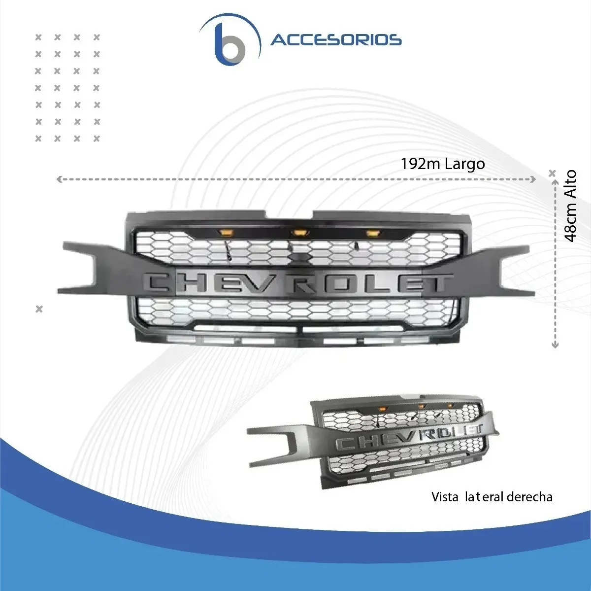 Parrilla Frontal Luz Led Cheyenne Silverado 1500 2019 - 2020 - Image 4