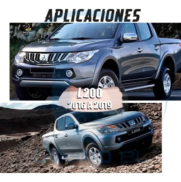 Burrera Tumbaburros Trainer Mitsubishi L200 2016-2019 Negro