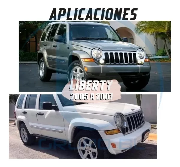 Burrera Cubrefaros Trainer Jeep Liberty 2005-2007 Negro