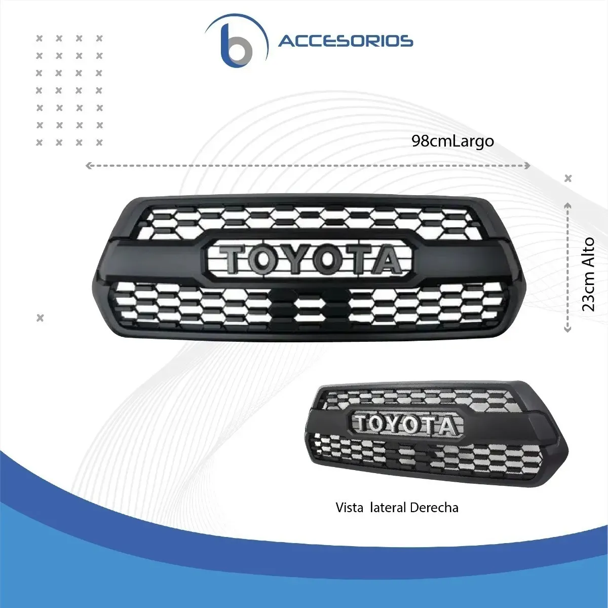 Parrilla Frontal Trd Toyota Tacoma 2016 - 2020 Negra - Image 5