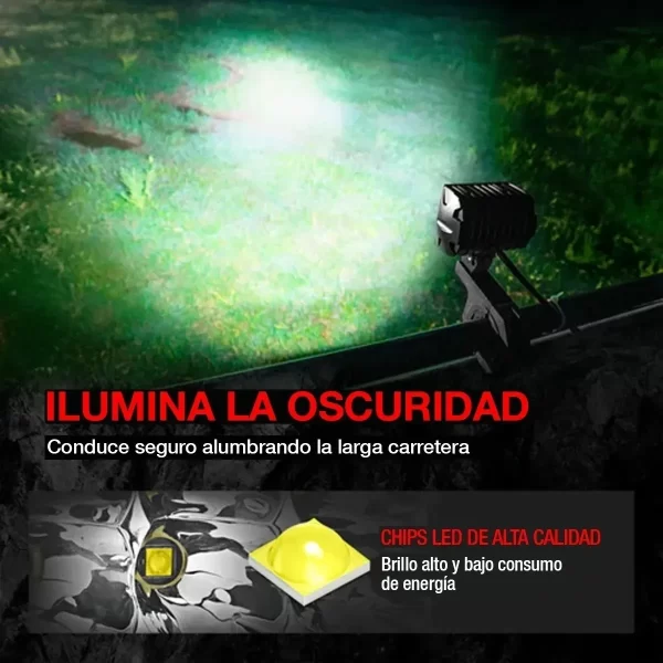 Par Faros Dually Mictuning Led Jeep Wrangler Can Am Rzr Atv