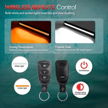 Barra De Luz Led Blanca Ámbar De 32   Mictuning 120w Offroad - Image 5