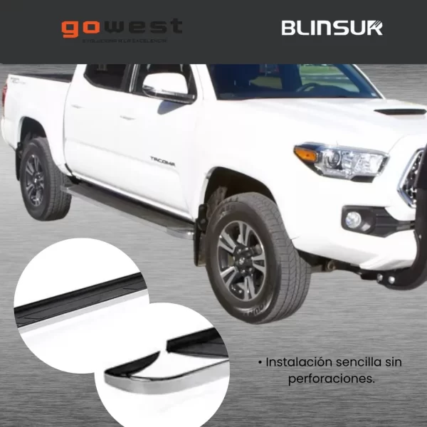 Estribos Regal Negros Ford F-150 Doble Cabina 2017 - 2022 +