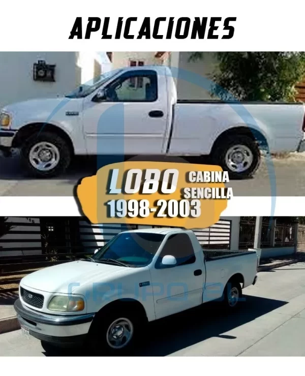 Estribos Bronx Ford Lobo Cabina Sencilla 1998-2003 Cromado