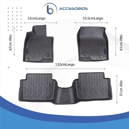 Juego De Tapetes Tipo Bandeja 3d Uso Rudo Para Mazda 3 - Image 5