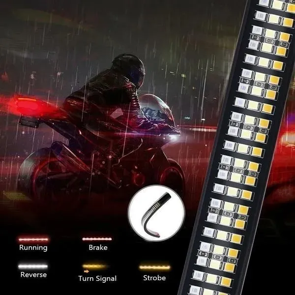 Luz Led Trasera Motocicleta Mictuning  Triple Señal De Giro