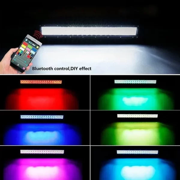 Barra Luz Led 42puLG Mictuning Rgb5d Multicolor Jeep Atv Suv