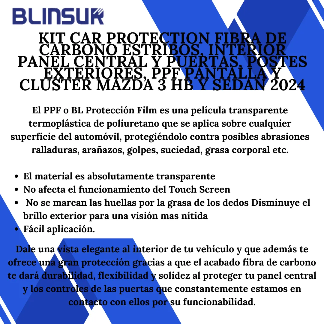 Kit Car Ppf Y Fibra De Carbono Para Mazda 3 2024 Hb Y Sedan - Image 5