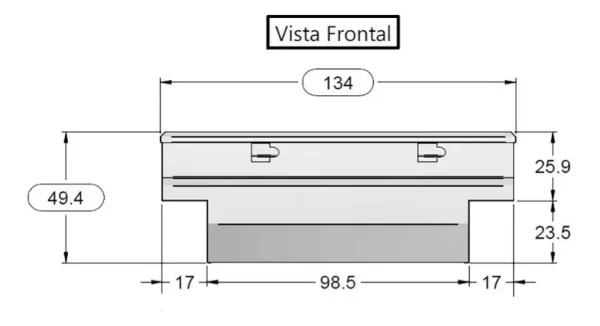 Caja Herrmientas Tipo Baul C/resaques Ram 700 Reg 2021-2025