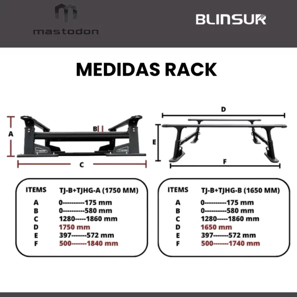 Barras Portaequipaje Rack Carga Jeep Gladiator 2019 - 2023