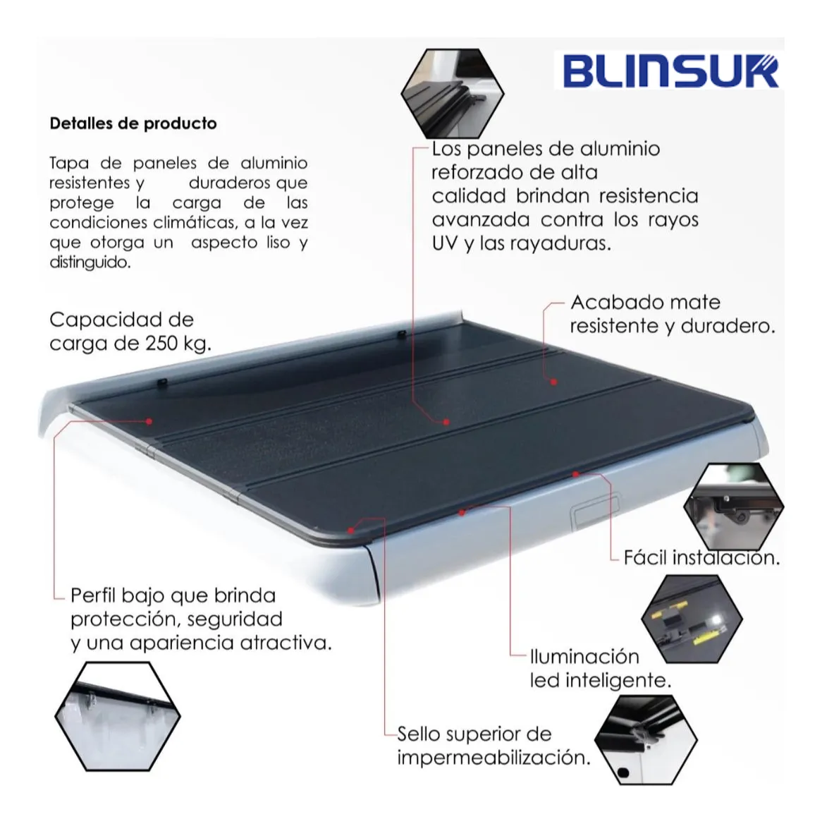 Tapa De Batea Tri-fold Para Amarok 2014-2024 Doble Cabina - Image 5