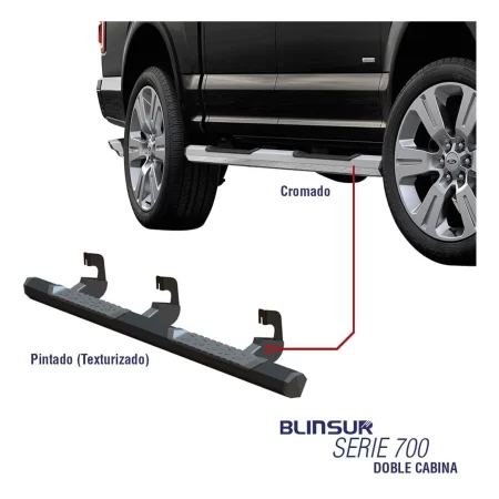 Juego De Estribos Serie 700 Nissan Np300 2016 Doble Cab Crom - Image 5