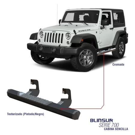 Par De Estribos Gowest Serie700 Wrangler 2007-2018 C.s. Cro - Image 5