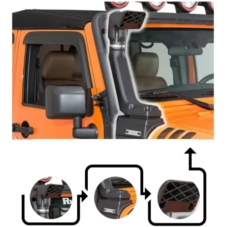 Snorkel Jeep Wrangler Sahara 2007 - 2018 Estilo Rugged Ridge - Image 5