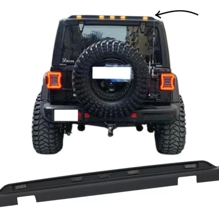 Spoiler De Luz Led Puerta Trasera Jeep Jl 2018-2020 Ambar - Image 5